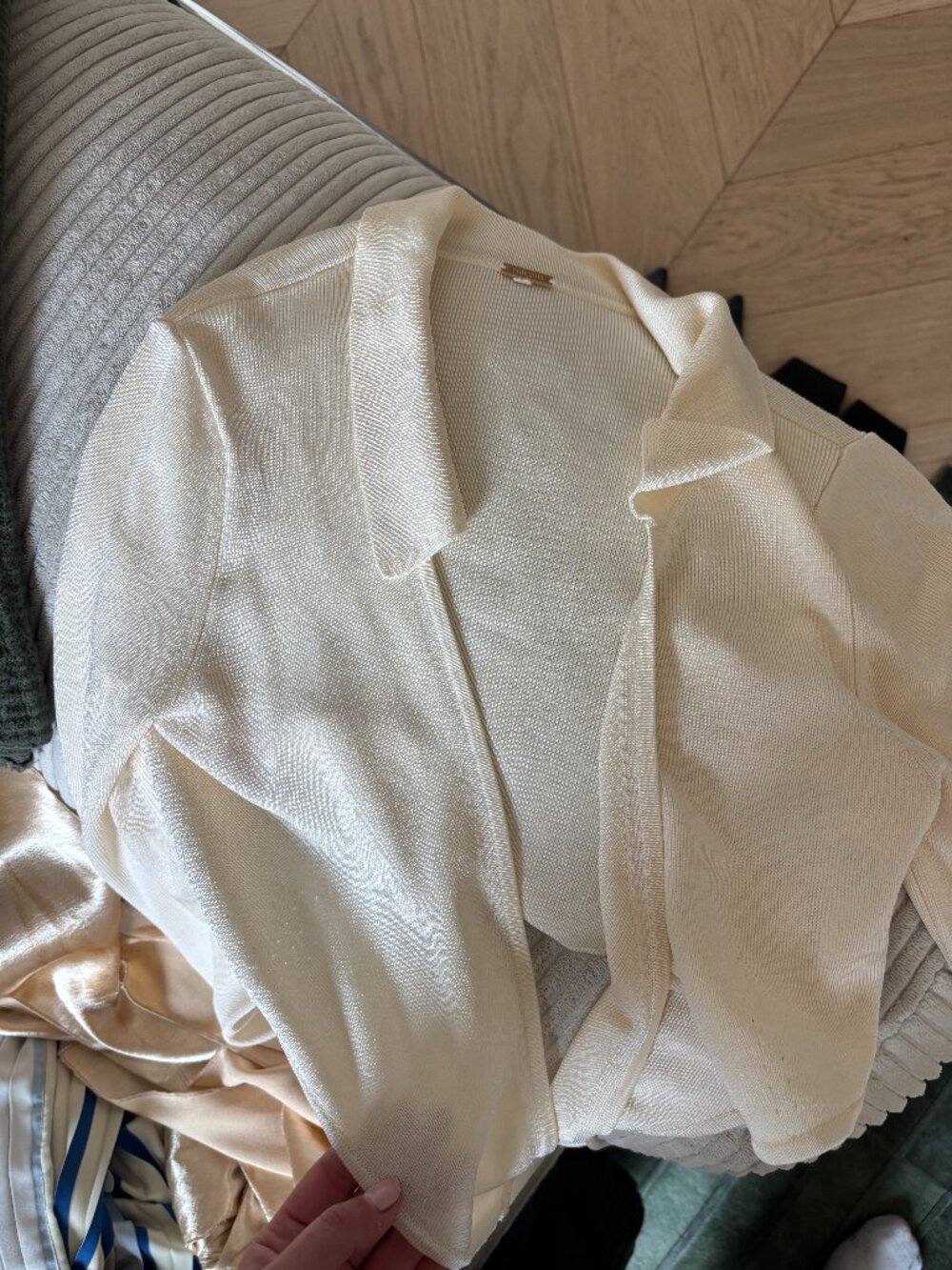 cult gaia Cream Wrap Top